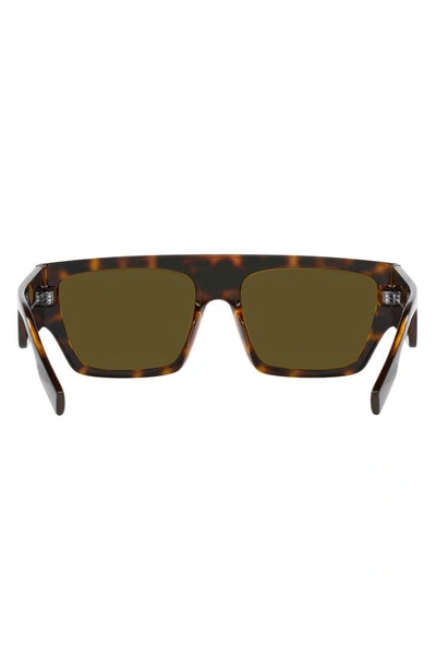 Shop Burberry Micah 58mm Square Sunglasses In Dk Havana