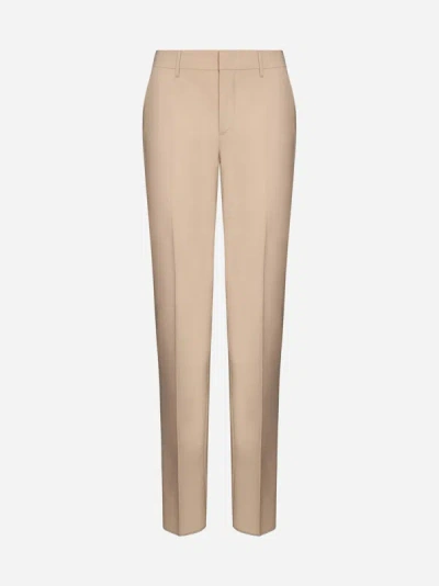 Shop Tagliatore Wool-blend Trousers In Beige