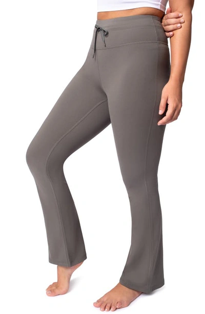 Yogalicious Lux Dianna 7/8 Flare Leg Pants In Mulled Basil