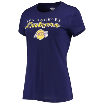 Shop Concepts Sport Purple/gold Los Angeles Lakers Lodge T-shirt And Pants Sleep Set