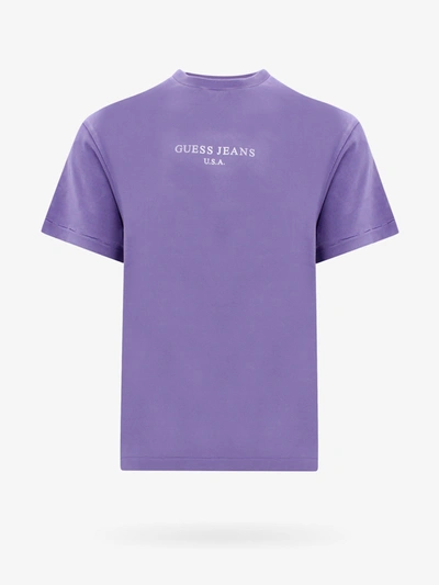 Shop Guess Usa T-shirt In Purple