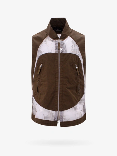 Shop Stone Island Shadow Project Vest In Brown