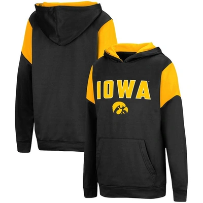 Shop Colosseum Youth  Black Iowa Hawkeyes Vf Cut Sew Pullover Hoodie