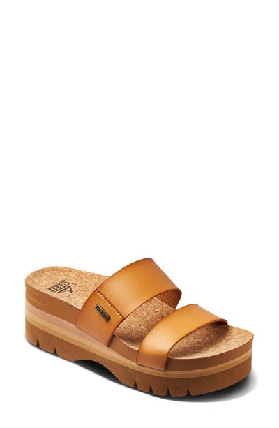 Shop Reef Vista Hi Platform Slide Sandal In Natural