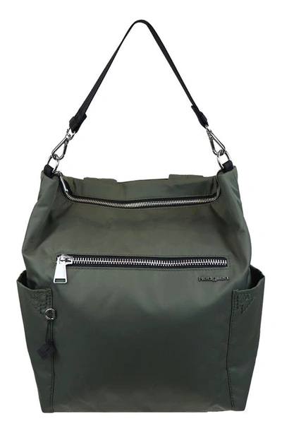 Shop Hedgren Kate Water Repellent Recycled Polyester Convertible Backpack In Olive