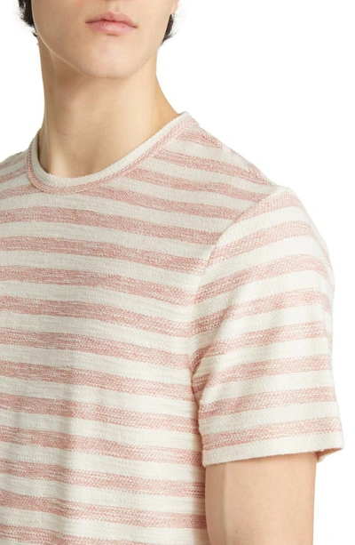 Shop Treasure & Bond Jacquard Stripe T-shirt In Red Jacquard