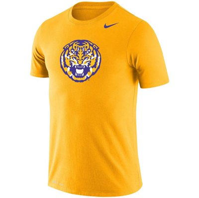 Shop Nike Gold Lsu Tigers School Logo Legend Performance T-shirt