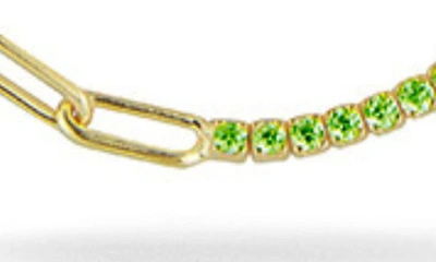 Sphera Milano 14k Gold Plated Cubic Zirconia Tennis Necklace In Gold