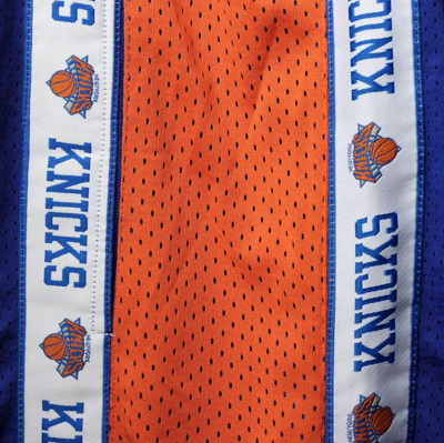 Shop Fanatics Branded Royal/orange New York Knicks Big & Tall Tape Mesh Shorts In Blue