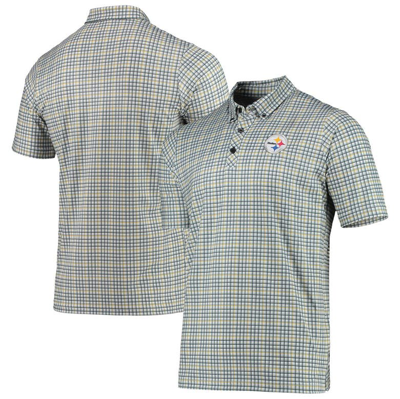 Shop Antigua Gray/black Pittsburgh Steelers Deliver Button-down Polo In White