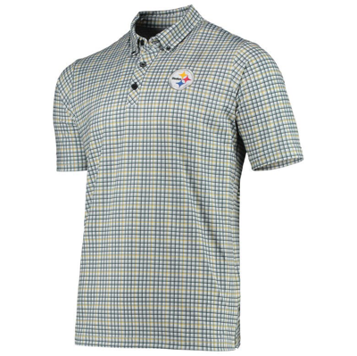 Shop Antigua Gray/black Pittsburgh Steelers Deliver Button-down Polo In White
