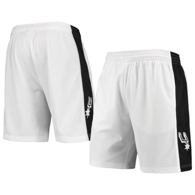 Shop Mitchell & Ness San Antonio Spurs Hardwood Classics White Out Swingman Shorts
