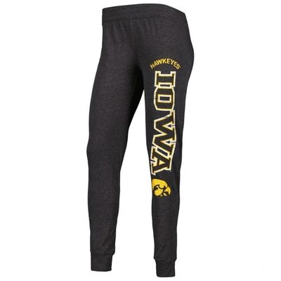 Shop Concepts Sport Black Iowa Hawkeyes Long Sleeve Hoodie T-shirt & Pants Sleep Set