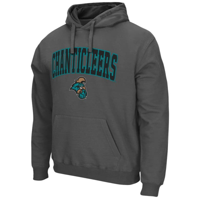 Shop Colosseum Charcoal Coastal Carolina Chanticleers Arch And Logo Pullover Hoodie