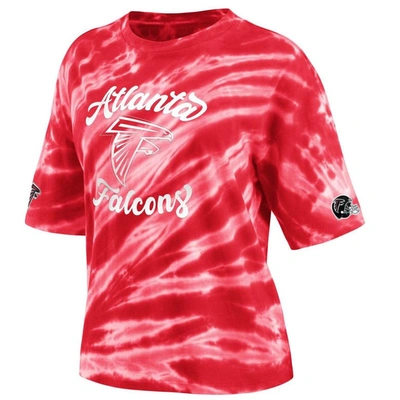 Shop Wear By Erin Andrews Red Atlanta Falcons Tie-dye T-shirt