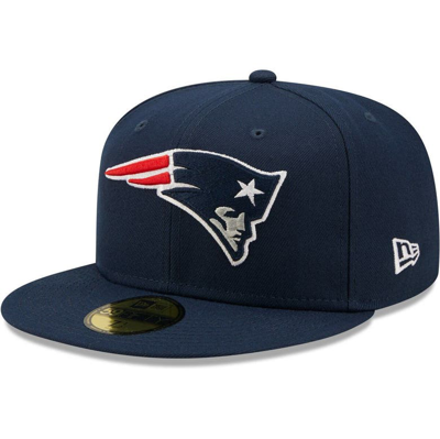 Shop New Era Navy New England Patriots 2004 Pro Bowl Patch Red Undervisor 59fify Fitted Hat