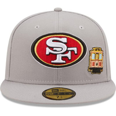 Shop New Era Gray San Francisco 49ers City Describe 59fifty Fitted Hat