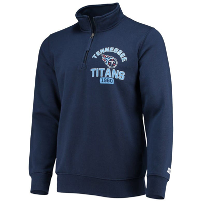 Shop Starter Navy Tennessee Titans Heisman Quarter-zip Jacket