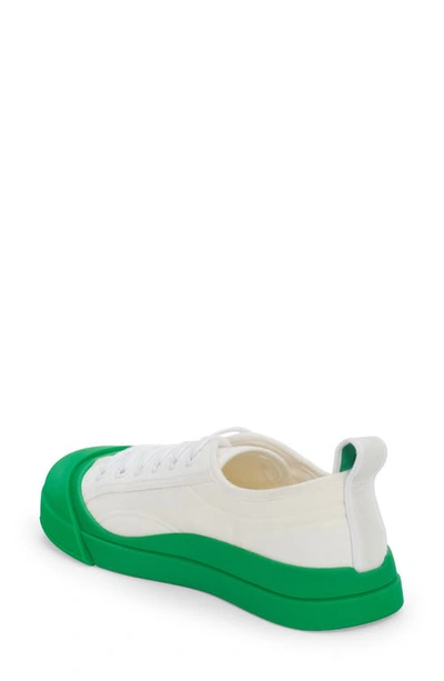 Shop Bottega Veneta Vulcan Low Top Sneaker In Optic White-parakeet
