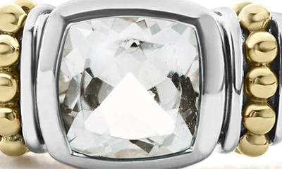 Lagos 18k Gold Caviar Color White Topaz Ring In Topaz