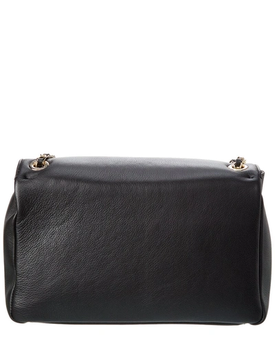 Shop Valentino By Mario Valentino Posh Signature Leather Shoulder Bag In Black