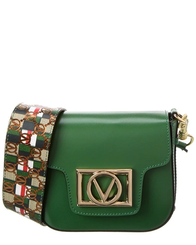 Shop Valentino By Mario Valentino Hope Rope Leather Shoulder Bag In Green