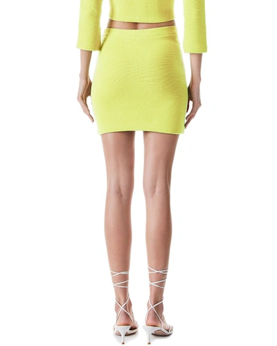 Shop Alice And Olivia Kipp Mini Skirt In Yellow