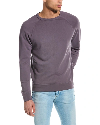 Shop Vince Garment Dye Sweatshirt In Purple