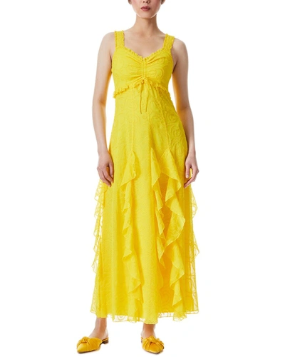 Shop Alice And Olivia Rue Godet Maxi Dress In Yellow