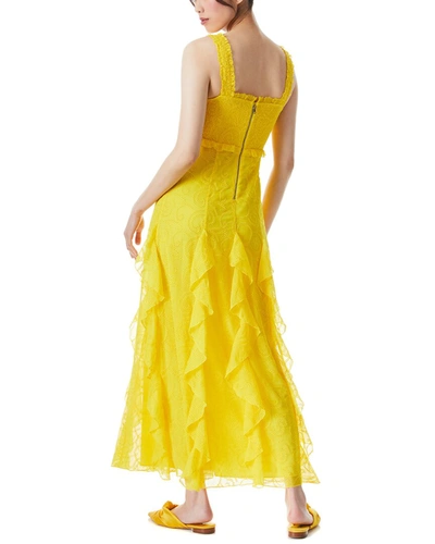 Shop Alice And Olivia Rue Godet Maxi Dress In Yellow