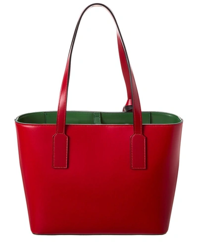 Shop Valentino By Mario Valentino Prince Lavoro Leather Tote In Red