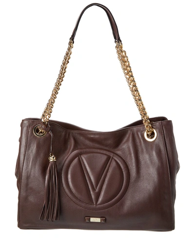 Valentino Mario Valentino Verra Signature Leather Shoulder Bag In Brown | ModeSens