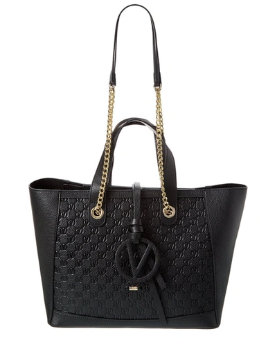 Shop Valentino By Mario Valentino Sophie Medallion Leather Tote In Black