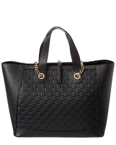 Shop Valentino By Mario Valentino Sophie Medallion Leather Tote In Black