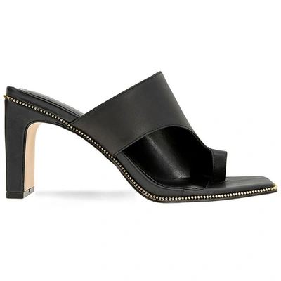 Shop Bcbgeneration Finari Womens Leather Slip On Heels In Black
