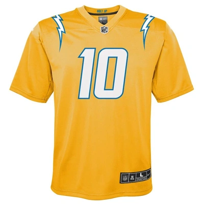 Shop Nike Youth  Justin Herbert Gold Los Angeles Chargers Inverted Team Game Jersey