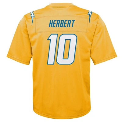 Shop Nike Youth  Justin Herbert Gold Los Angeles Chargers Inverted Team Game Jersey