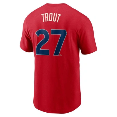 Shop Nike Mike Trout Red Los Angeles Angels City Connect Name & Number T-shirt