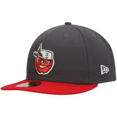 Shop New Era Gray Fort Wayne Tincaps Authentic Collection Road 59fifty Fitted Hat