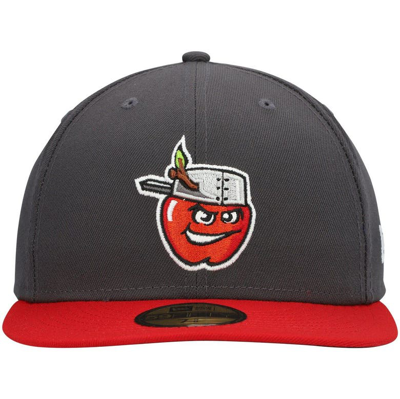 Shop New Era Gray Fort Wayne Tincaps Authentic Collection Road 59fifty Fitted Hat