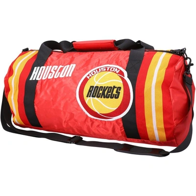 Shop Mitchell & Ness Houston Rockets Satin Duffel Bag In Red