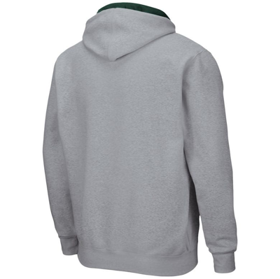 Shop Colosseum Heathered Gray Michigan State Spartans Arch & Logo 3.0 Full-zip Hoodie In Heather Gray