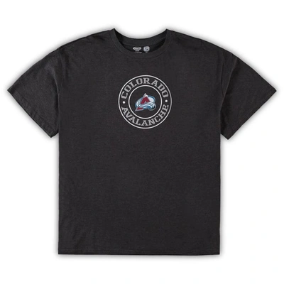 Shop Concepts Sport Burgundy/heathered Charcoal Colorado Avalanche Big & Tall T-shirt & Shorts Sleep Set