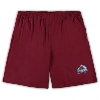 Shop Concepts Sport Burgundy/heathered Charcoal Colorado Avalanche Big & Tall T-shirt & Shorts Sleep Set