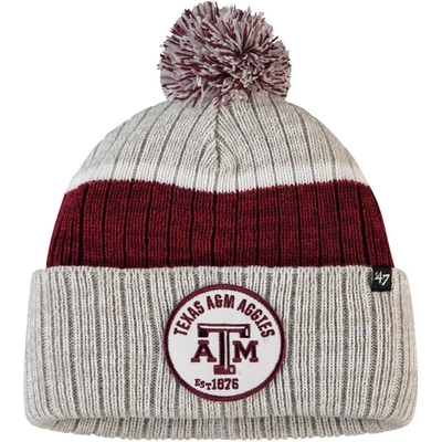 Shop 47 ' Gray Texas A&m Aggies Holcomb Cuffed Knit Hat With Pom