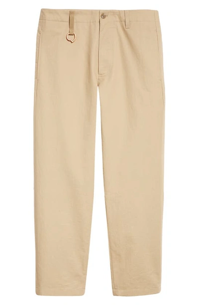 Shop Moncler Cotton Twill Cargo Pants In Khaki