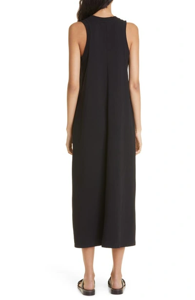Max Mara Leisure Paraggi Cotton-blend Midi Dress In Black