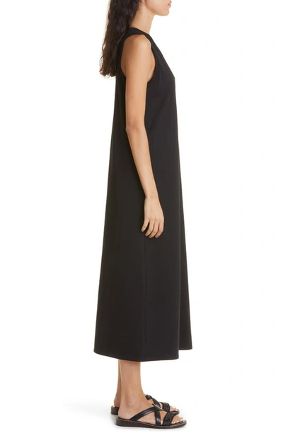 Max Mara Leisure Paraggi Cotton-blend Midi Dress In Black