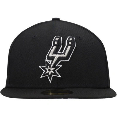 Shop New Era Black San Antonio Spurs Team Wordmark 59fifty Fitted Hat