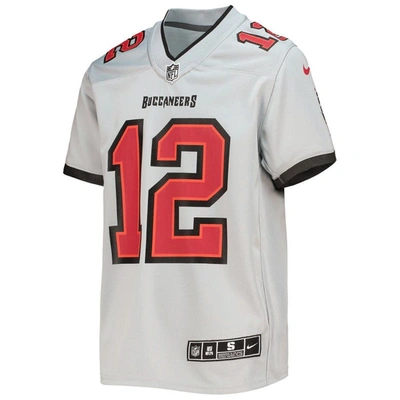 Shop Nike Youth  Tom Brady Gray Tampa Bay Buccaneers Inverted Team Game Jersey